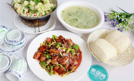 【鄭州我家饃菜湯團購】我家饃菜湯2人餐團購|價格|圖片_手機美團網